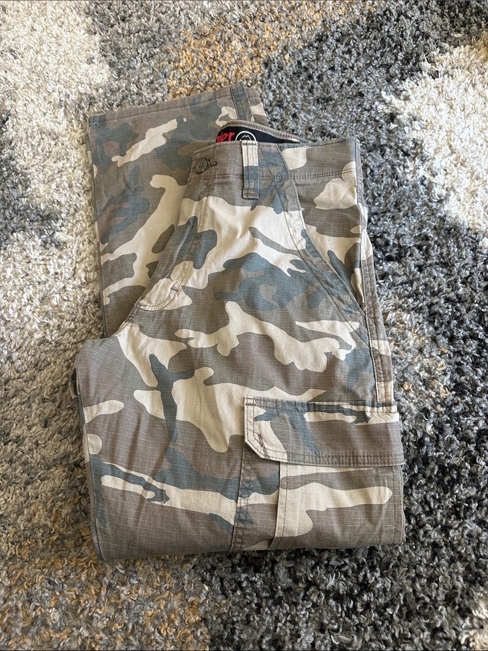 Wrangler Men's Camo Cargo Pants - Tan, Gray, Green